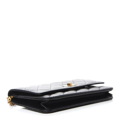 Chanel Aged Calfskin Quilted Reissue Wallet On Chain WOC Black 4 of 12