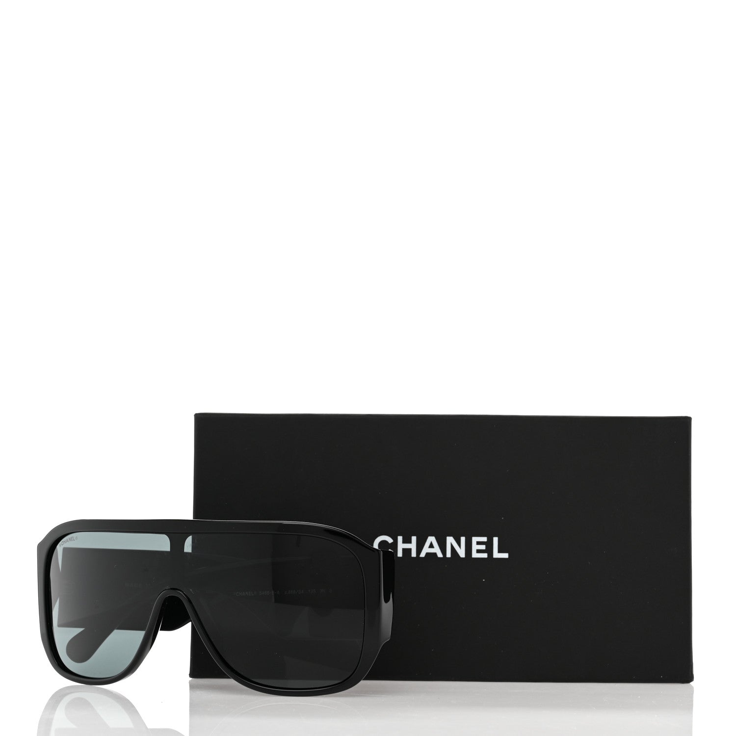 Chanel Acetate Crystal CC Shield Sunglasses 5466-B-A Black 8 of 8
