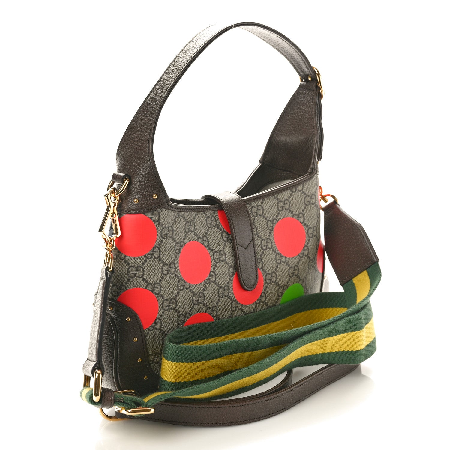 Gucci GG Supreme Monogram Web Geometric Small Jackie 1961 Beige Multicolor Brown Sugar 2 of 10