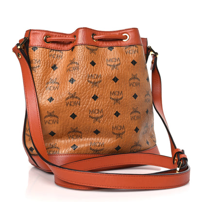 MCM Visetos Drawstring Bucket Bag Brown 3 of 15