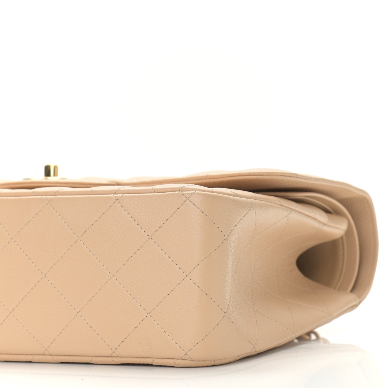 Chanel Caviar Quilted Jumbo Double Flap Beige 10 of 13