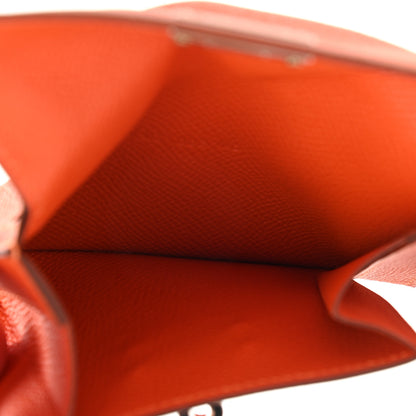 Hermes Epsom Kelly Pocket Compact Wallet Orange Poppy 3 of 5