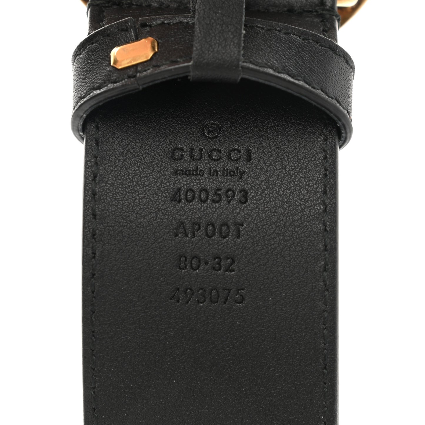Calfskin Double G 40mm Belt 80 32 Black