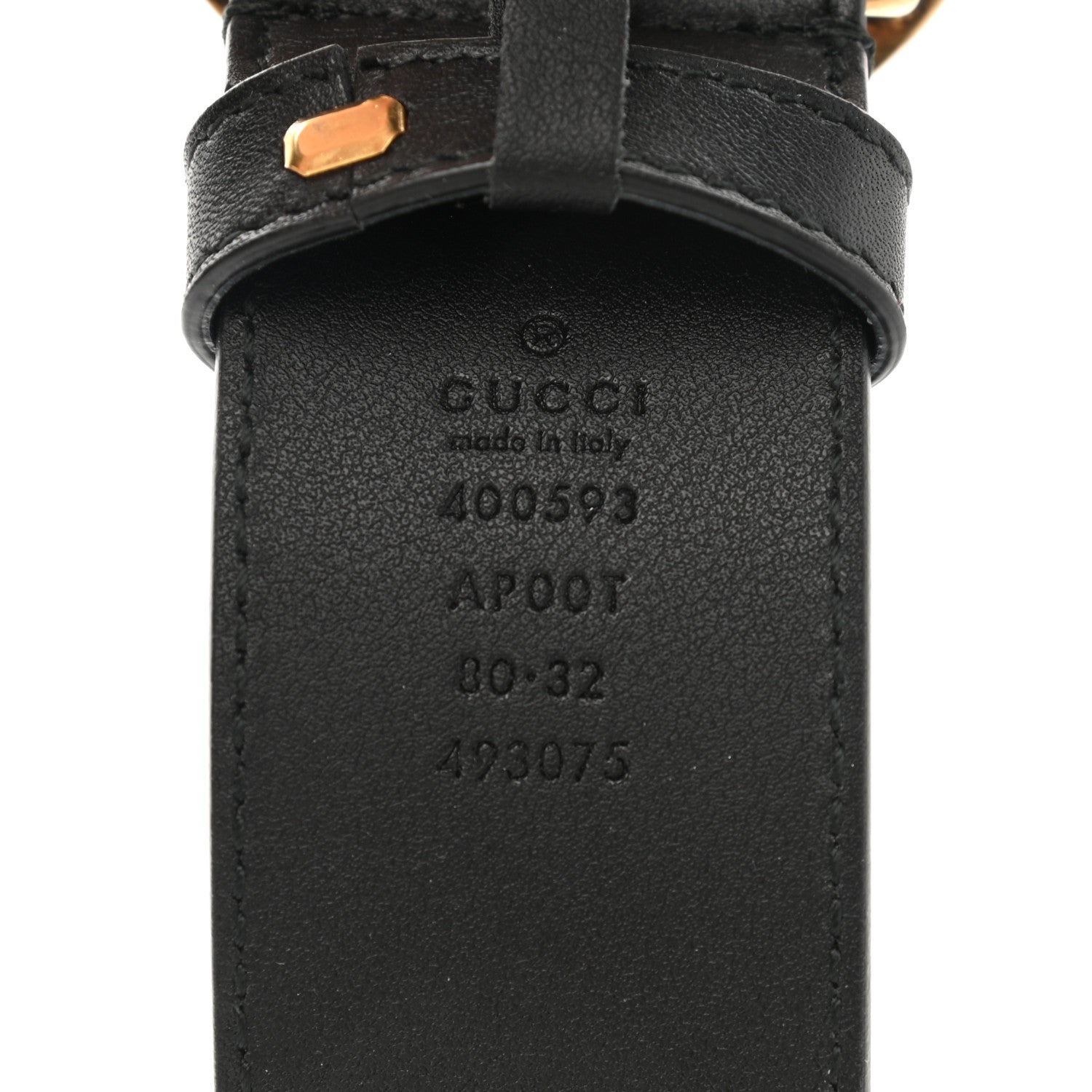 Gucci Calfskin Double G 40mm Belt 80 32 Black 5 of 6