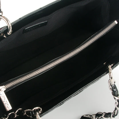 Chanel Patent Quilted Grand Shopping Tote GST Black 5 of 11