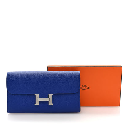 Hermes Epsom Constance Long Wallet Bleu Electrique 7 of 7