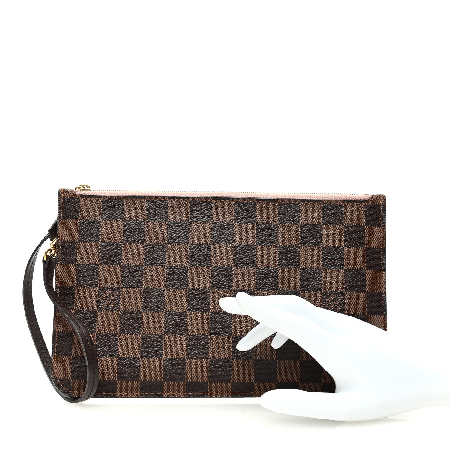 Louis Vuitton Damier Ebene Neverfull MM GM Pochette Rose Ballerine 2 of 7