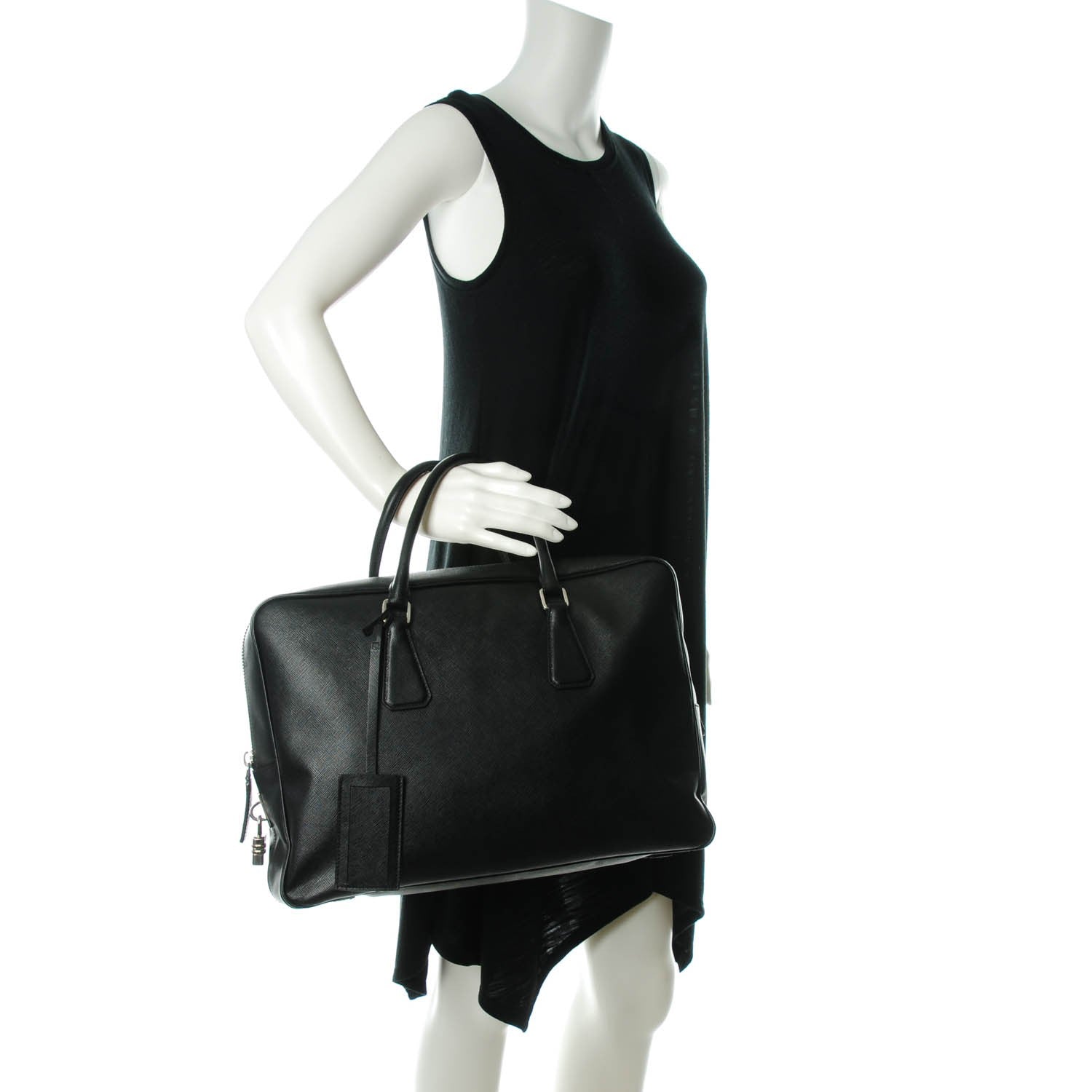 Prada Saffiano Briefcase Nero Black 2 of 8