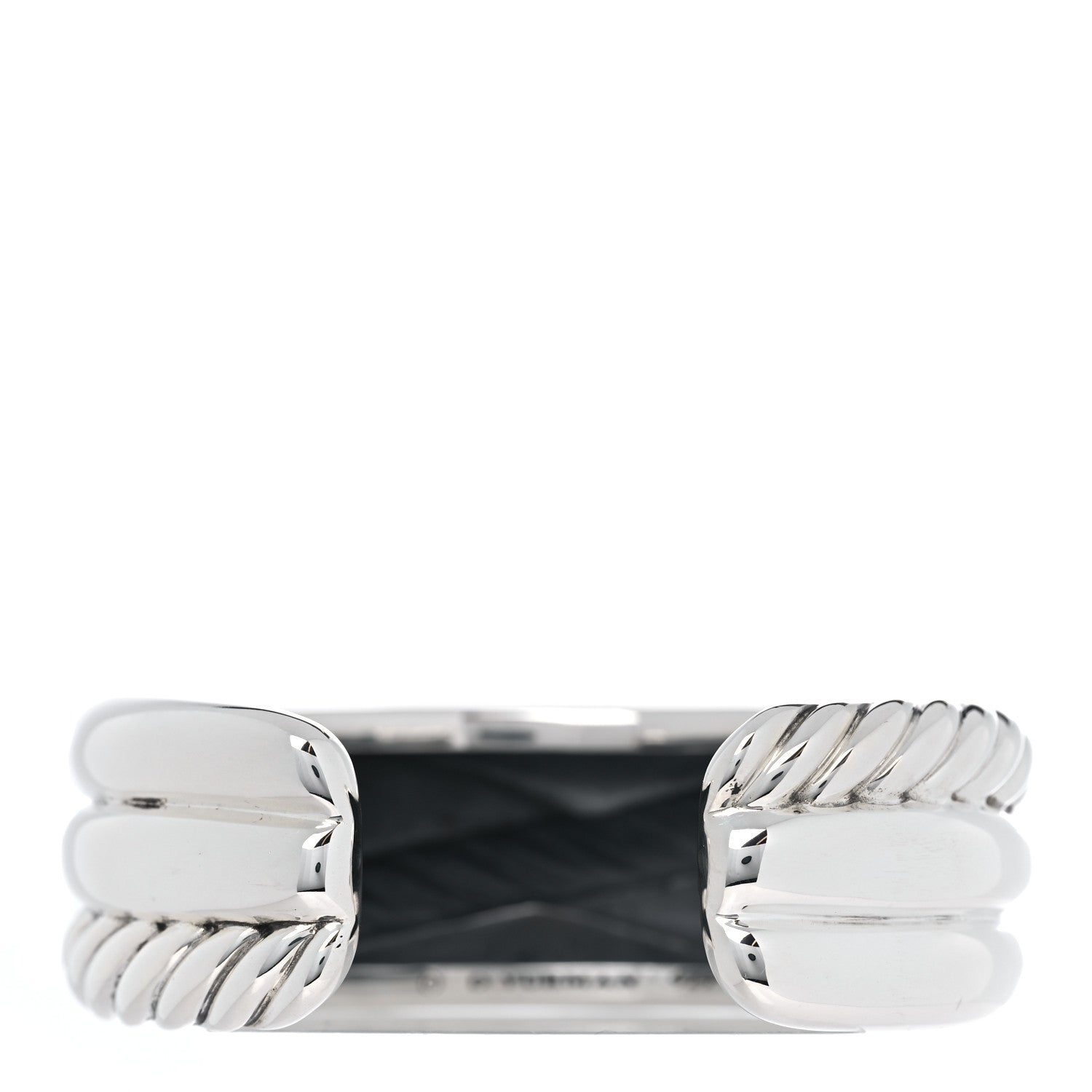 David Yurman Sterling Silver Crossover Cuff Bracelet 3 of 4