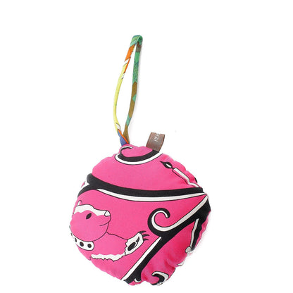 Hermes Silk Petit H Round Ornament Charm 1 of 4