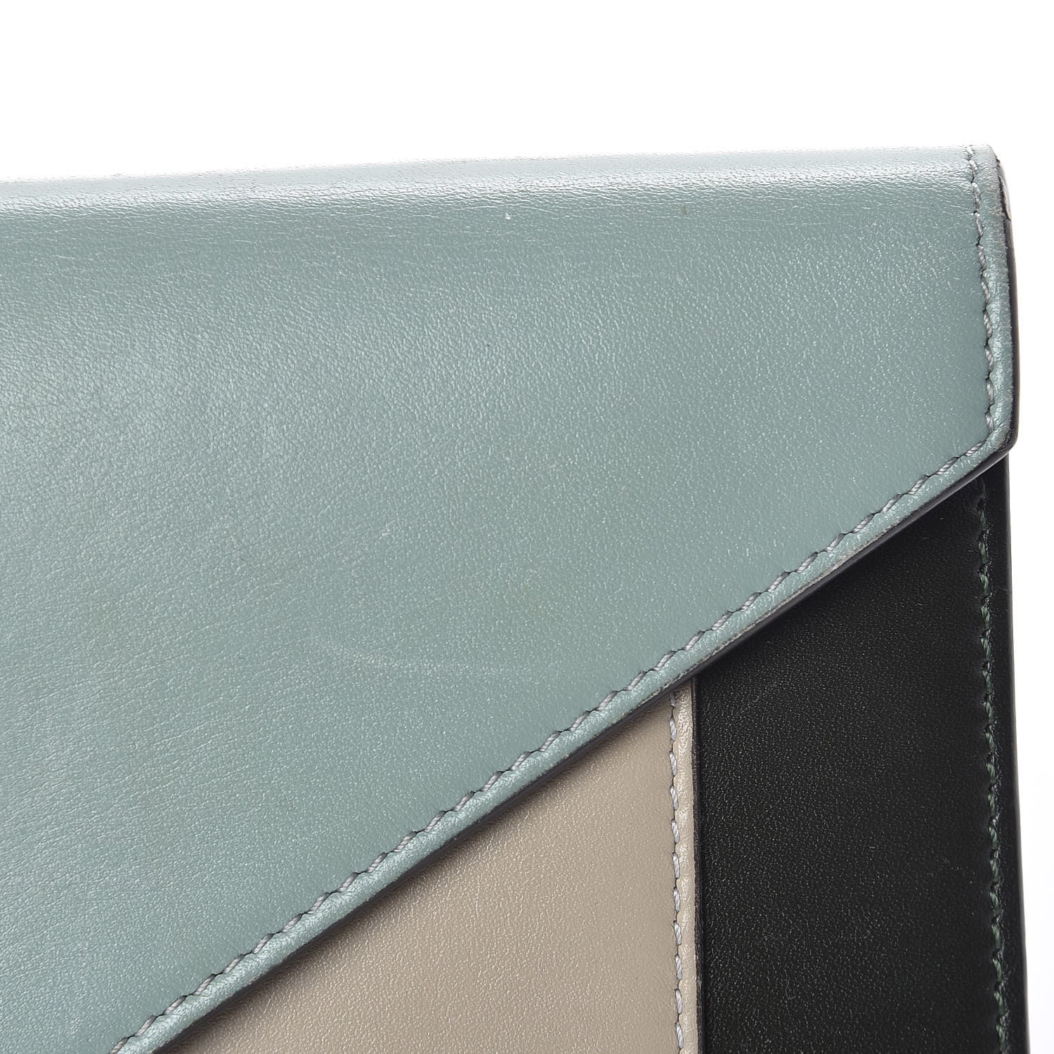 Celine Smooth Calfskin Pocket Tri-Fold Multifunction Envelope Flap Wallet Jade 12 of 26