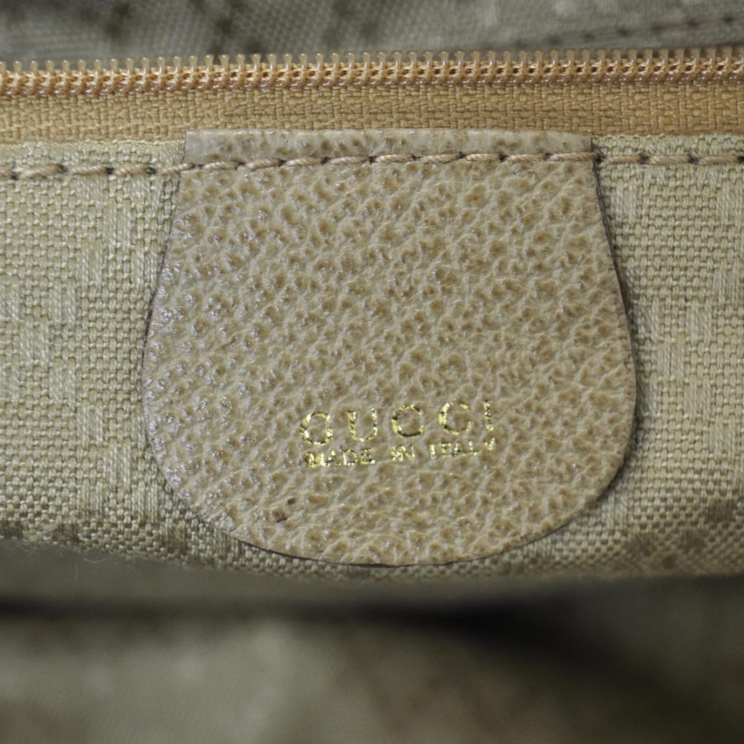 Gucci Suede Bamboo Handle Tote Beige 7 of 9