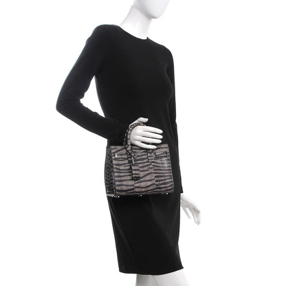 Saint Laurent Snakeskin Zebra Print Nano Sac De Jour Black 3 of 7