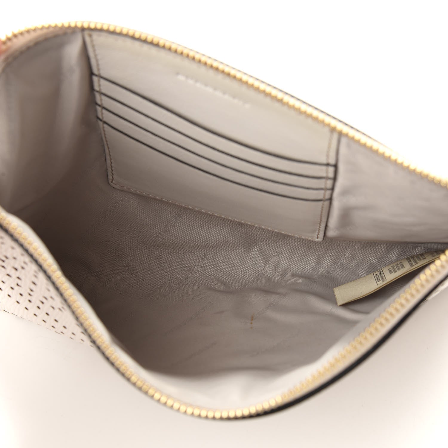 Burberry Calfskin Perforated Peyton Crossbody Clutch Bag White 4 of 9
