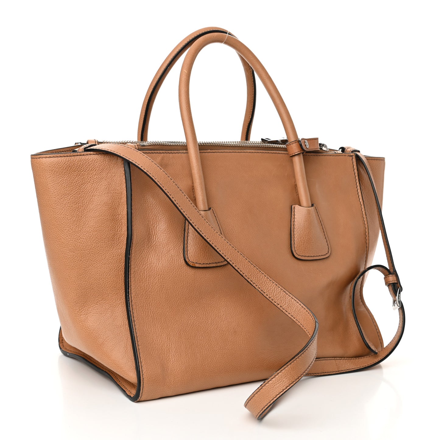 Vitello Daino Twin Pocket Tote Sabbia
