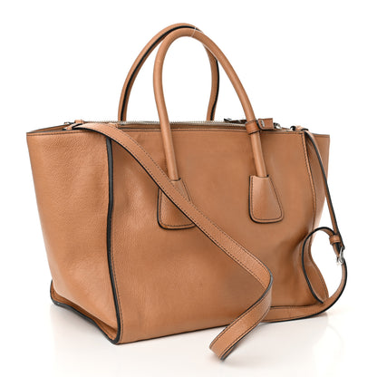 Prada Vitello Daino Twin Pocket Tote Sabbia 3 of 14