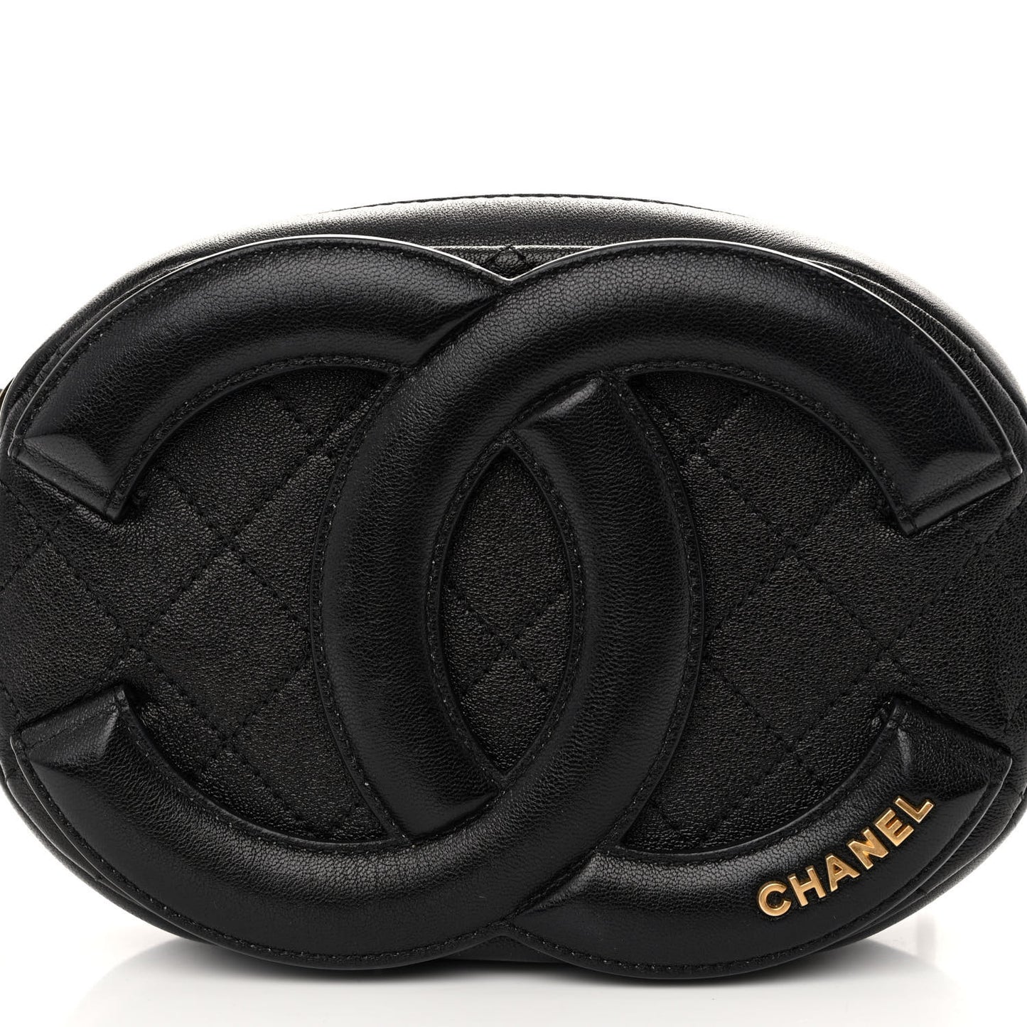 Lambskin Quilted Waist Coco Midnight Belt Bag Black