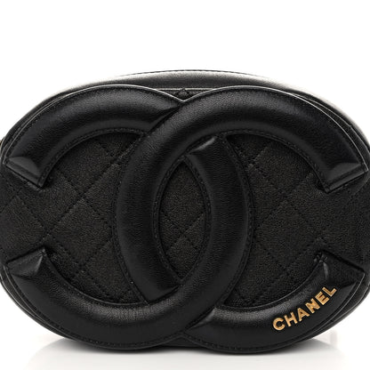 Chanel Lambskin Quilted Waist Coco Midnight Belt Bag Black 8 of 10