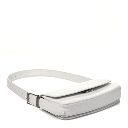 Balenciaga Patent Calfskin Lizard Embossed Ghost Sling Bag Optic White 4 of 12