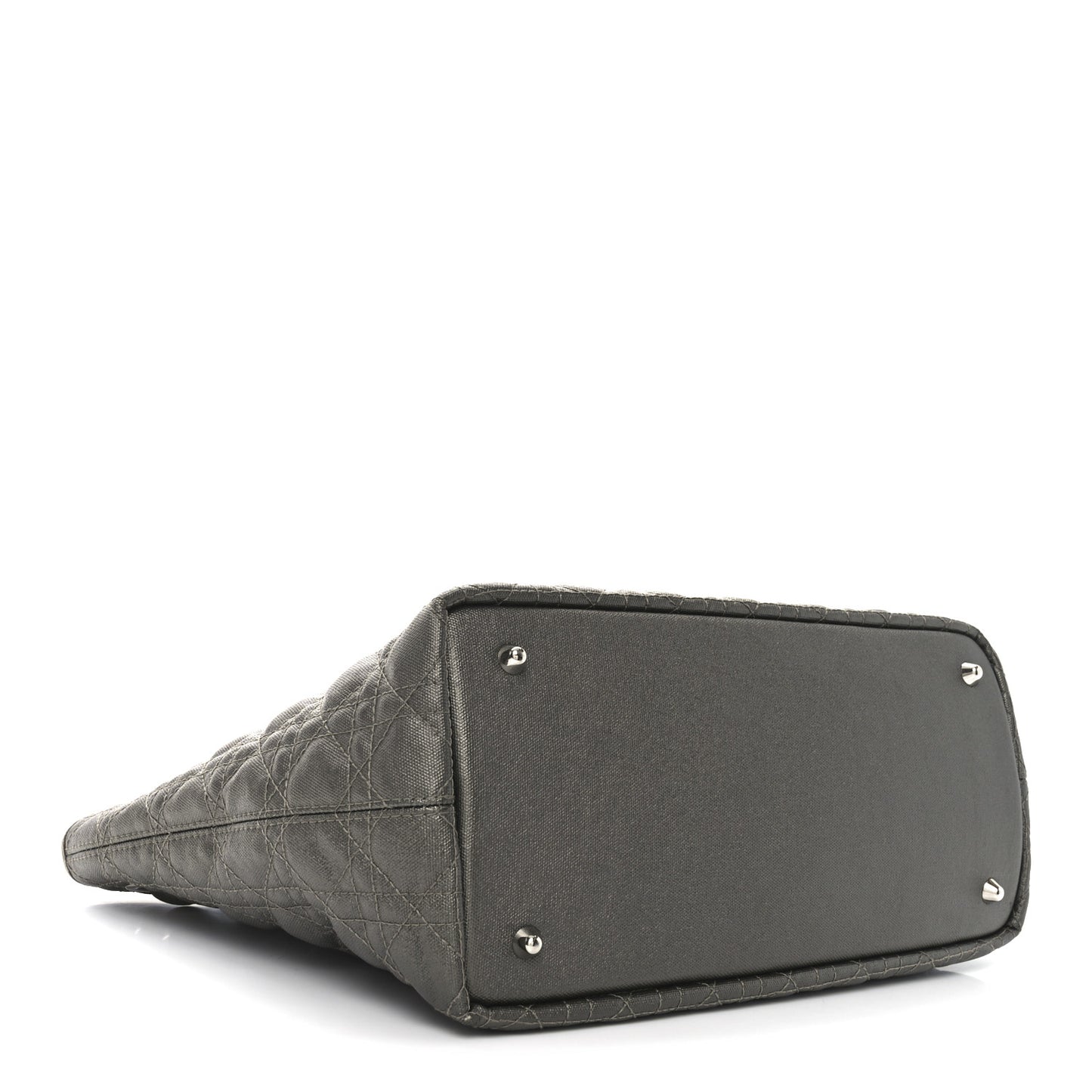 Coated Canvas Cannage Small Panarea Tote Bronze