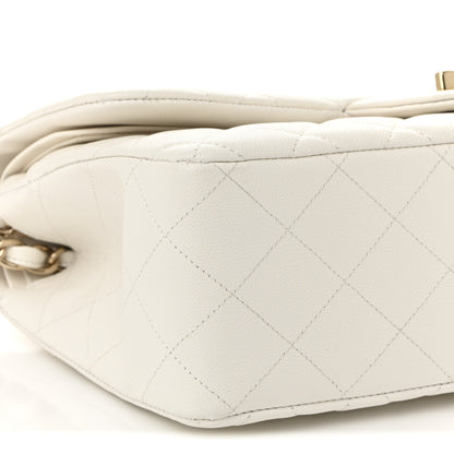 Chanel Caviar Quilted Jumbo Double Flap White 9 of 11