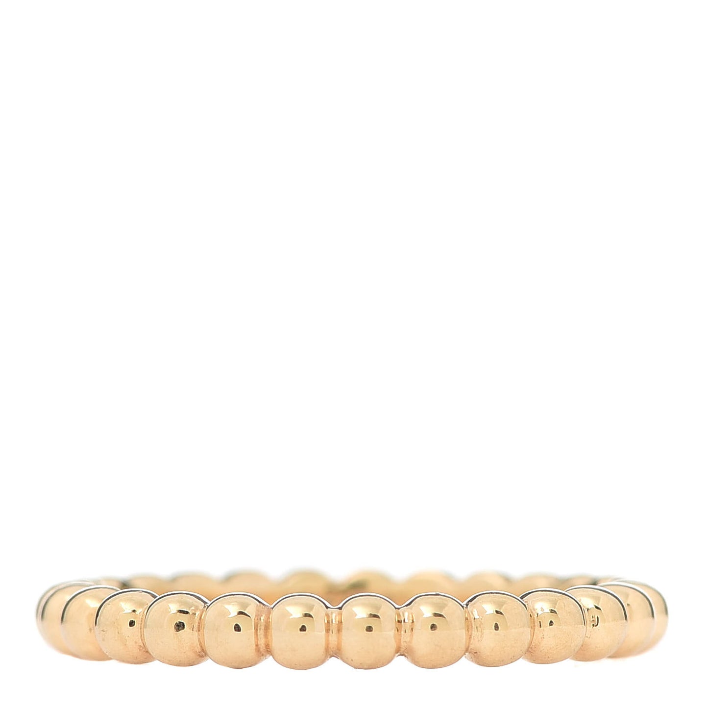 18K Yellow Gold Medium Perlee Ring 58 8.25