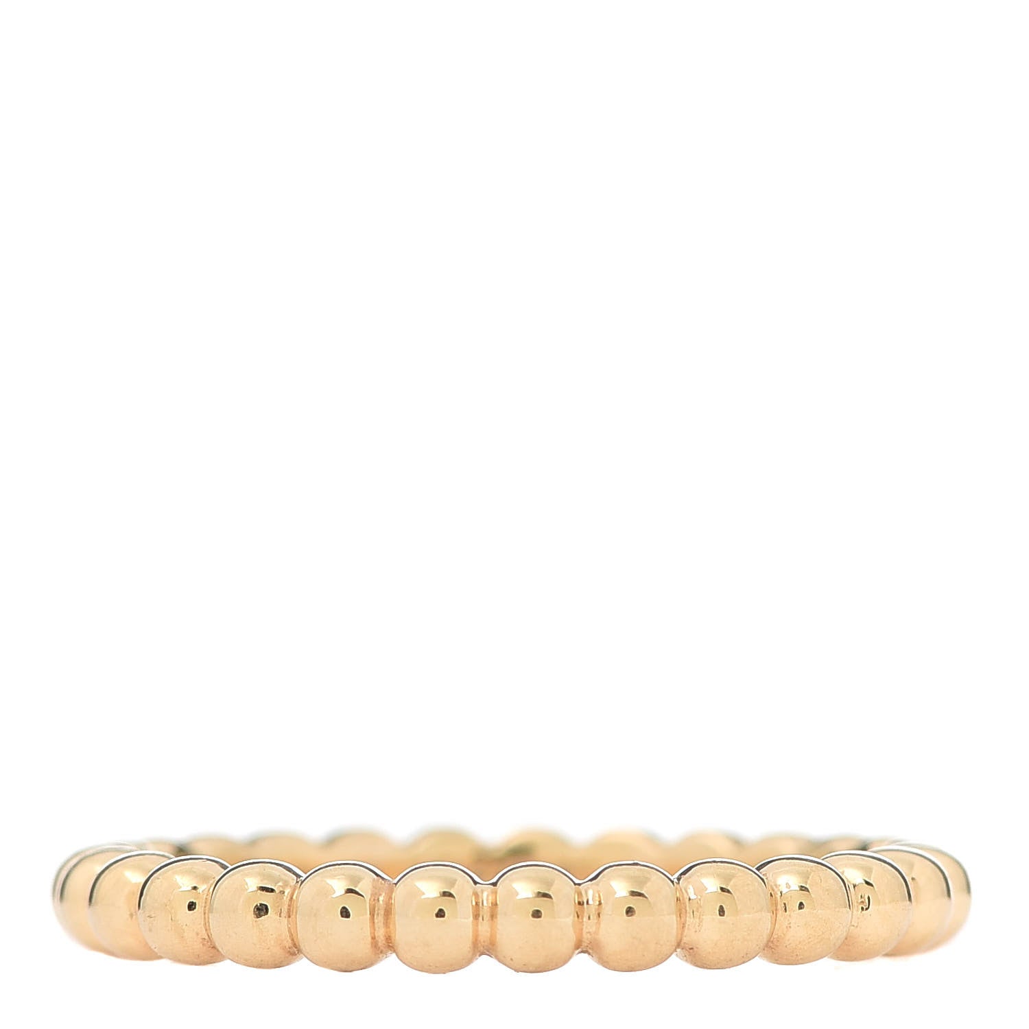 Van Cleef & Arpels 18K Yellow Gold Medium Perlee Ring 58 8.25 1 of 6