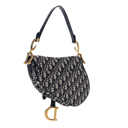 Christian Dior Oblique Saddle Bag Blue 3 of 11