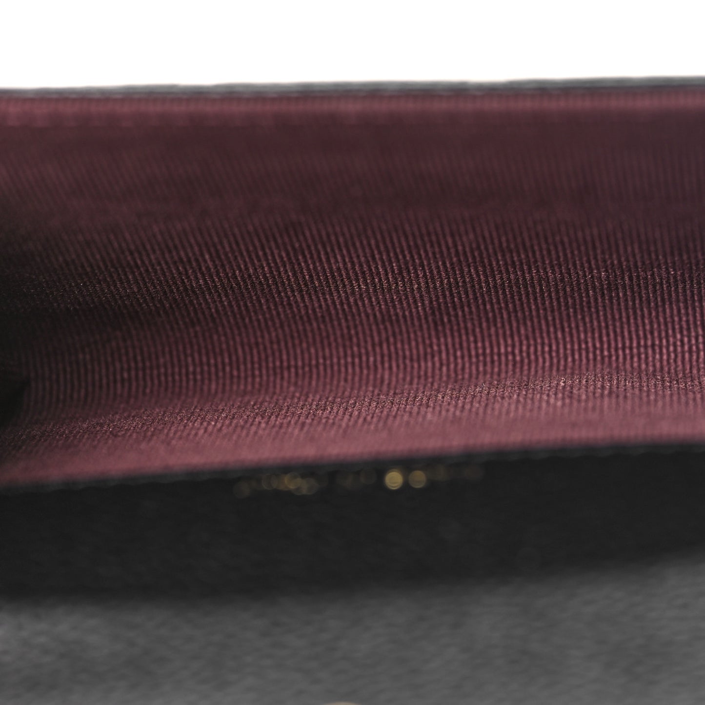 Caviar Quilted Flap Card Holder Wallet Black