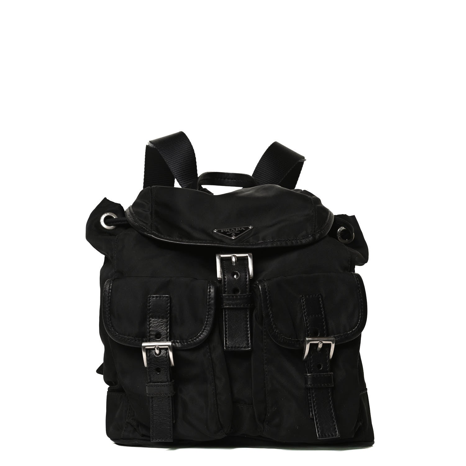 Prada Tessuto Nylon Vitello Backpack Black 1 of 16