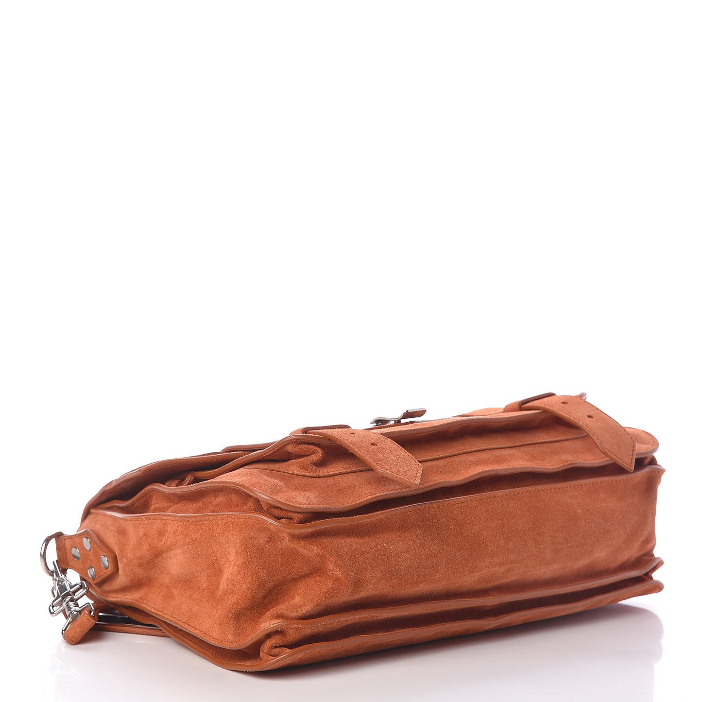 Suede PS1 Medium Satchel Red Clay