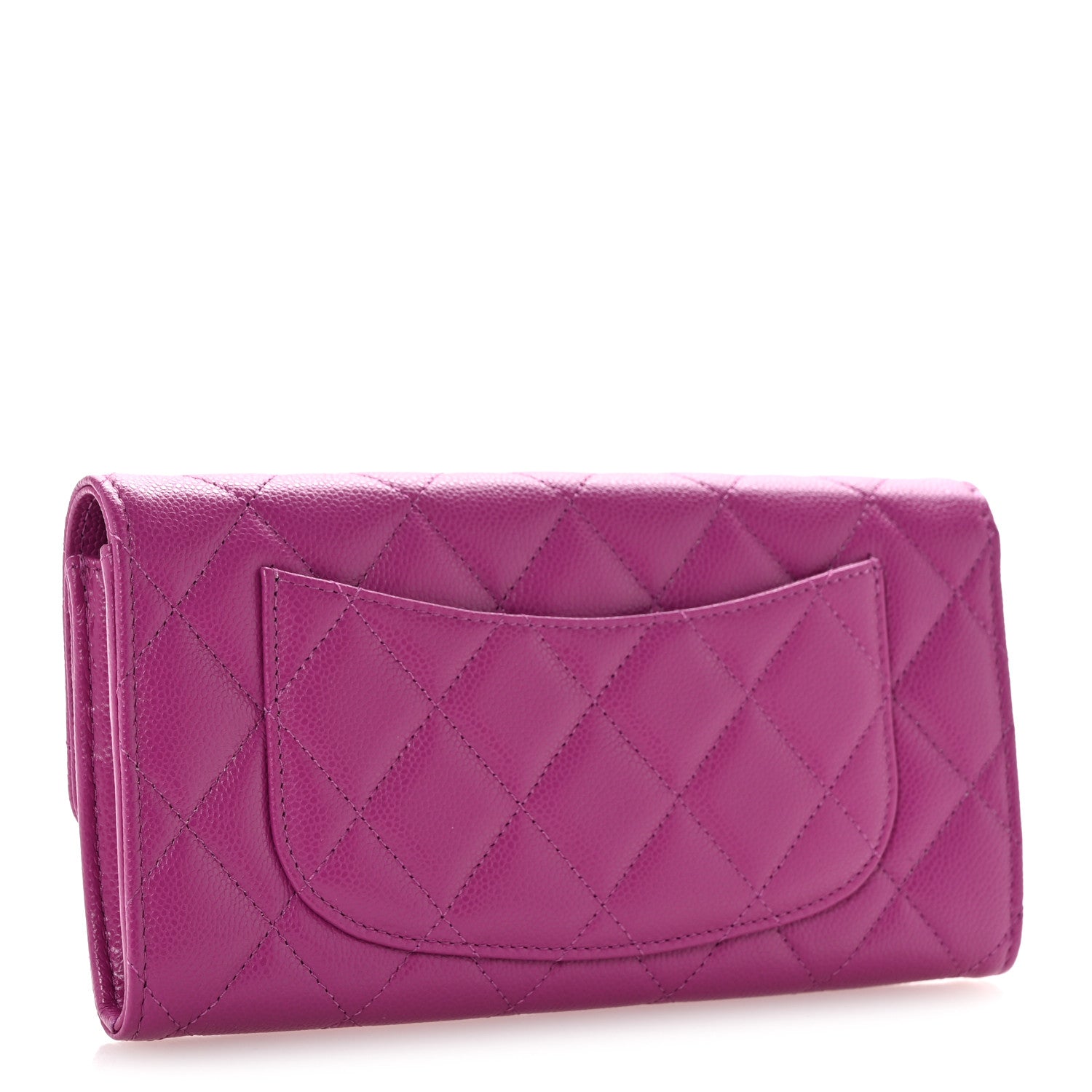 Chanel Caviar Quilted Large Flap Wallet Purple 3 of 9