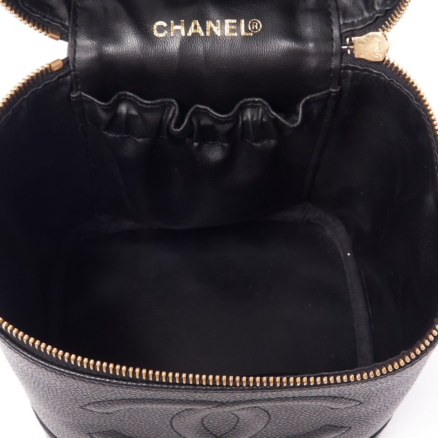 Chanel Caviar Vanity Cosmetic Case Black 6 of 8