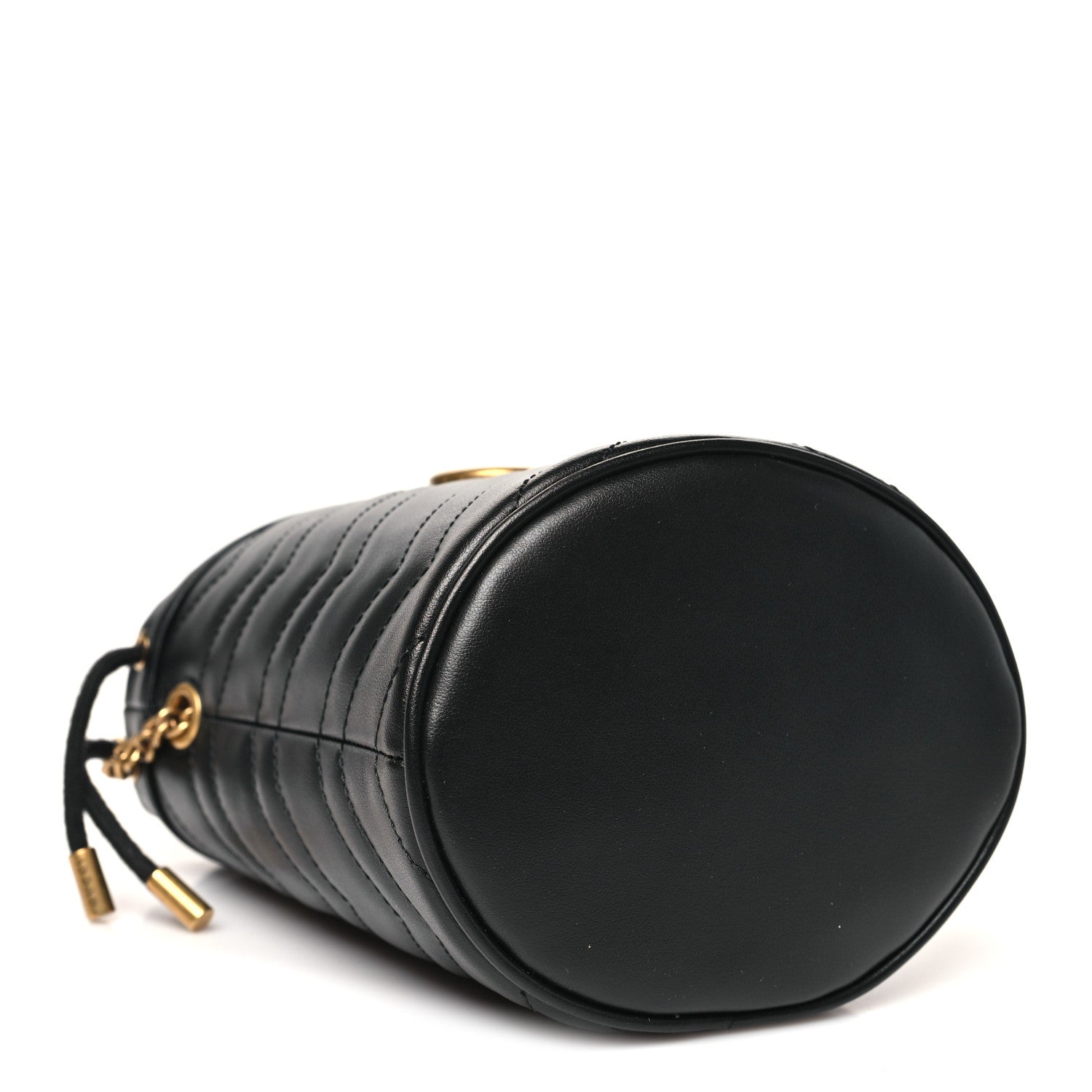 Gucci Calfskin Matelasse Mini GG Marmont 2.0 Bucket Bag Black 4 of 11
