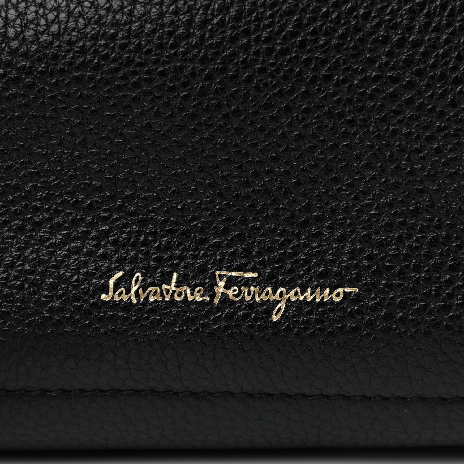 Salvatore Ferragamo Hammered Calfskin Double Handle Small Amy Tote Black 7 of 11