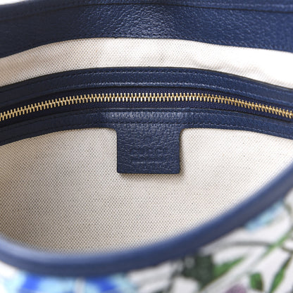 Gucci Canvas Flora Medium Jackie Hobo Blue Agata 5 of 9