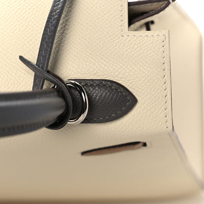 Hermes Epsom Tri-Color Kelly Sellier 25 Nata Chai Gris Meyer 10 of 38