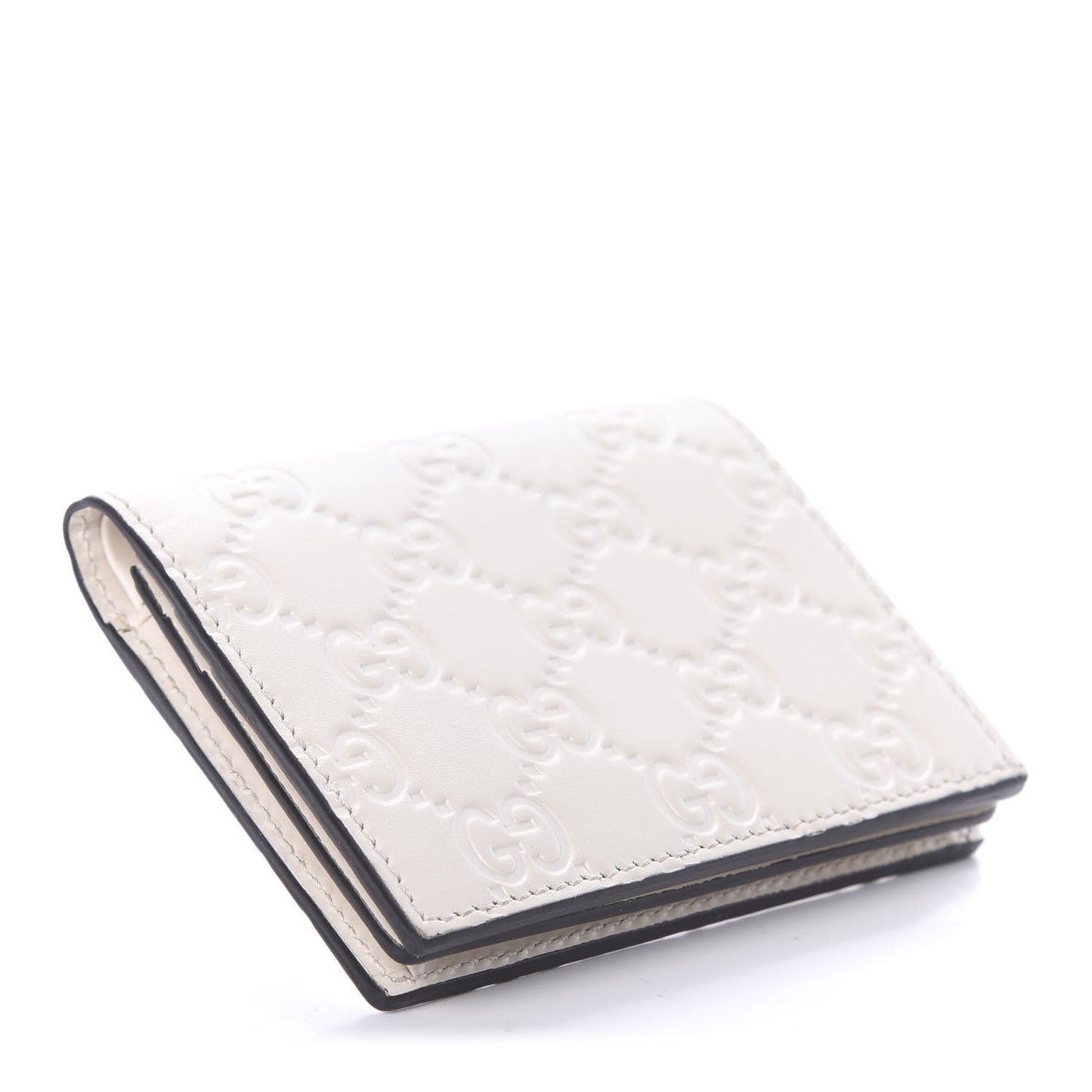 Guccissima Card Case Wallet White