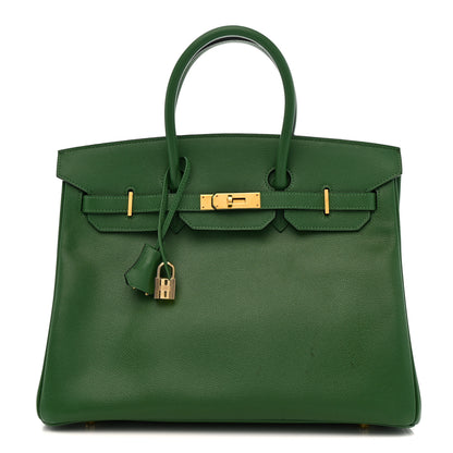 Hermes Courchevel Birkin 35 Vert Clair 1 of 14