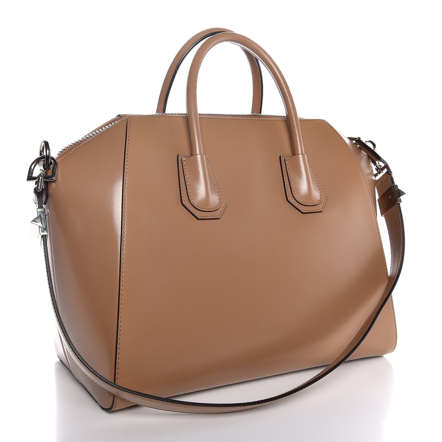 Givenchy Shiny Lord Calfskin Medium Antigona Dark Beige 4 of 12