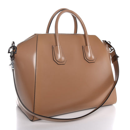 Givenchy Shiny Lord Calfskin Medium Antigona Dark Beige 4 of 12