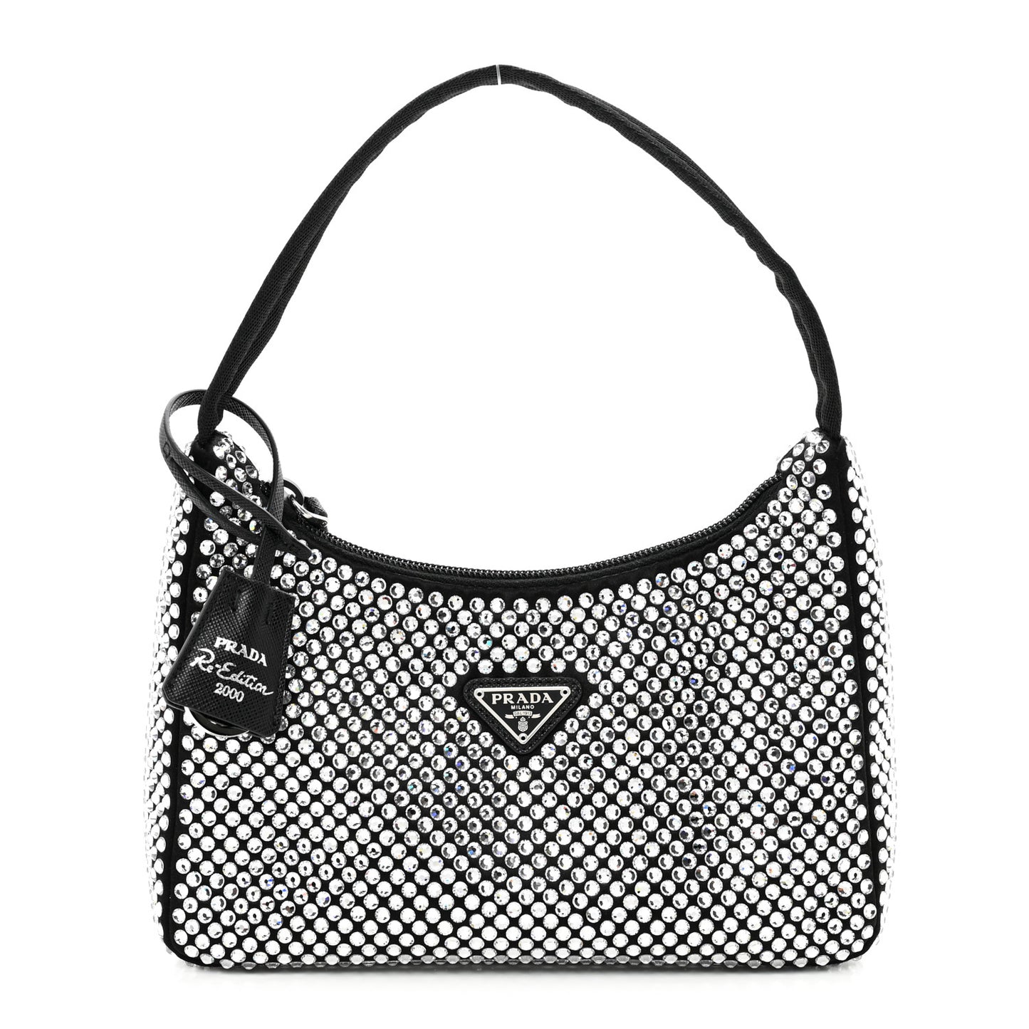 Satin Crystal Mini Re-Edition 2000 Bag Cristal