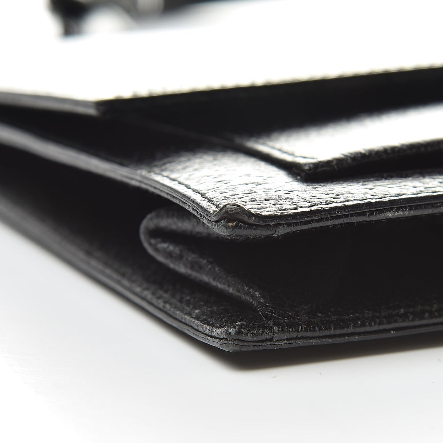 Pebbled Calfskin Top Handle Bag Black