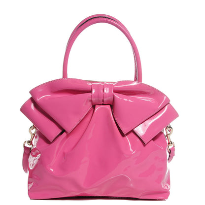 Valentino Garavani Patent Lacca Bow Dome Tote Pink 1 of 7