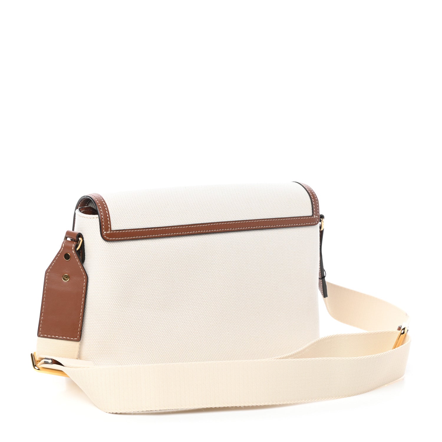 Burberry Canvas Horseferry Print Note Crossbody Bag Natural Tan 3 of 9