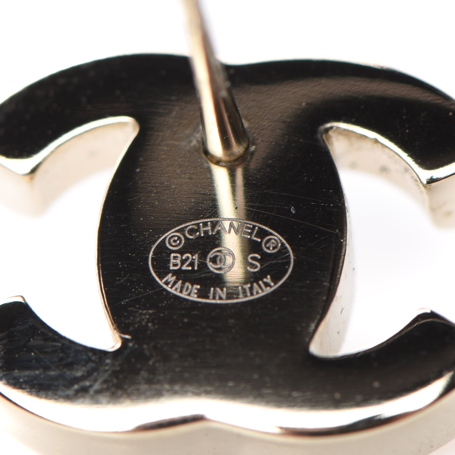 Chanel Metal CC Turnlock Earrings Gold 4 of 5