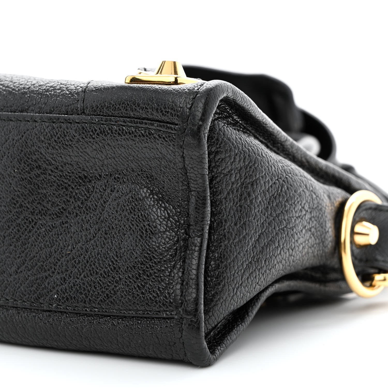 Balenciaga Chevre Gold Metallic Edge Hardware Mini City Black 10 of 19