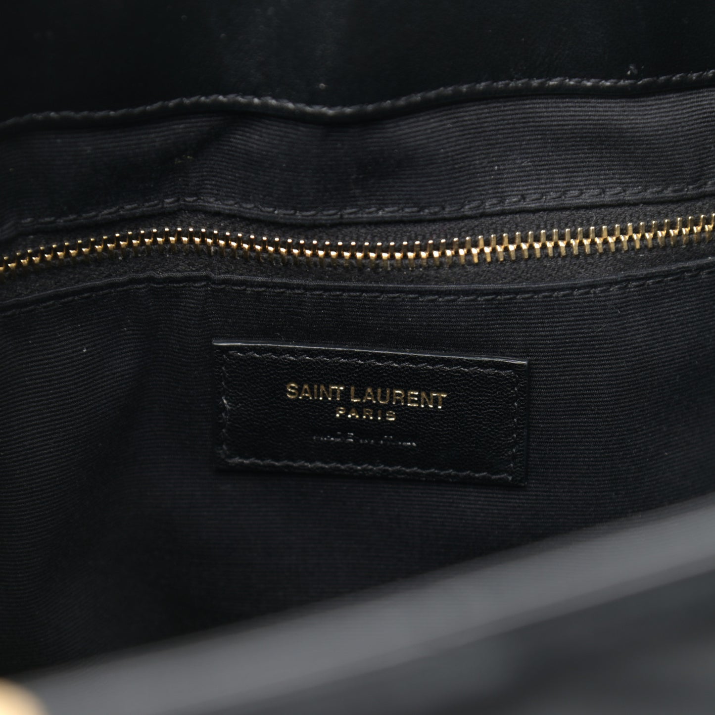 Calfskin Y Quilted Monogram Large Loulou Shopper Black