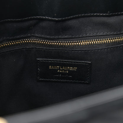 Saint Laurent Calfskin Y Quilted Monogram Large Loulou Shopper Black 6 of 10