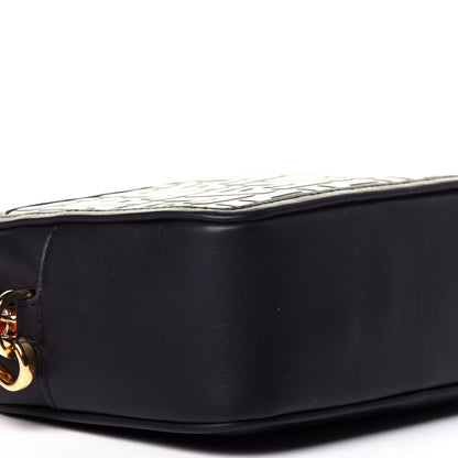 Fendi Vitello Century Bi-Color FF 1974 Embossed Mini Camera Case Maya Black 9 of 11
